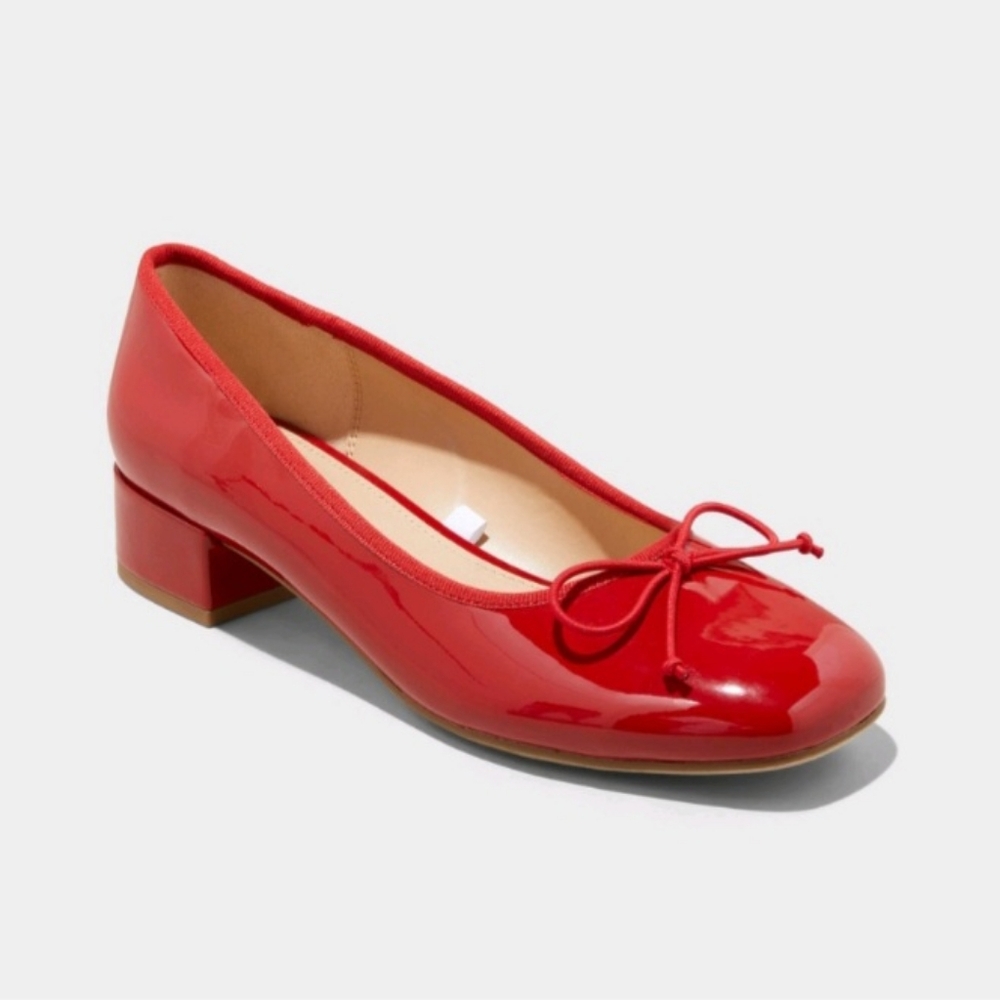 Red shoes woman's Joe Ballet Pumsa new day